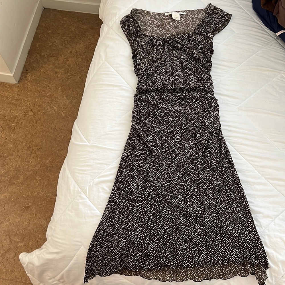 vintage max studio mesh maxi dress